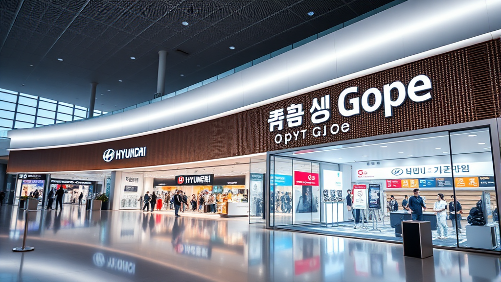 롯데·현대, 인천공항 면세점 사업권 확보 배경 (realistic 스타일)
