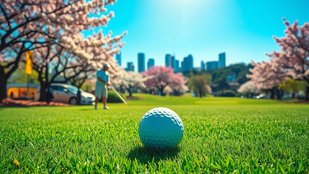 후쿠오카 골프여행 매력 (realistic 스타일)