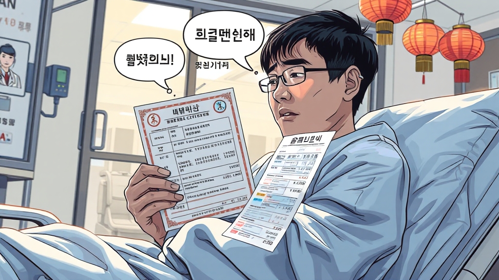 보험 처리 절차 및 비용 (illustration 스타일)