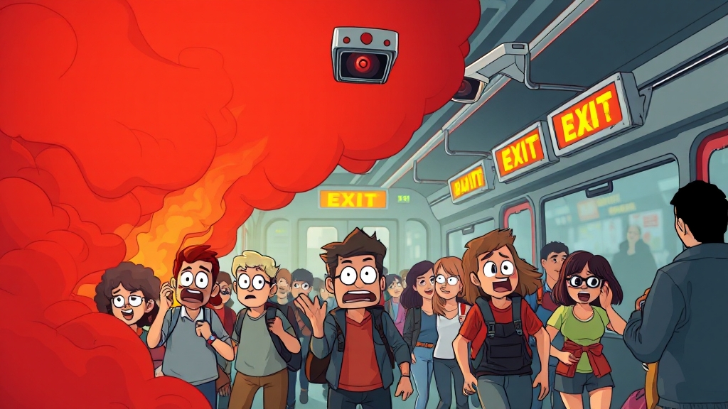 지하철 안전 시스템 현황과 개선 방안 (cartoon 스타일)