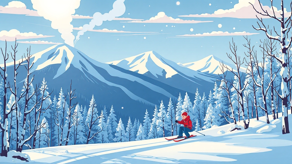 테마별 겨울 여행 코스 추천 (cartoon 스타일)