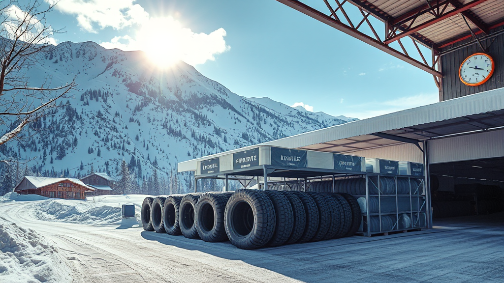 윈터 타이어 보관 및 관리 (realistic 스타일)