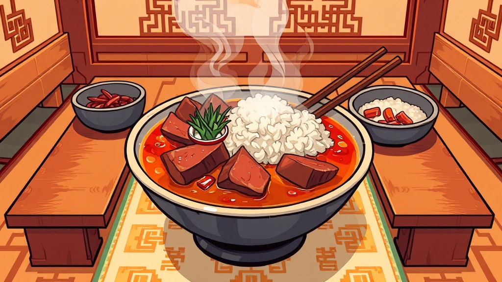 소고기 미역국 레시피 소개 (cartoon 스타일)