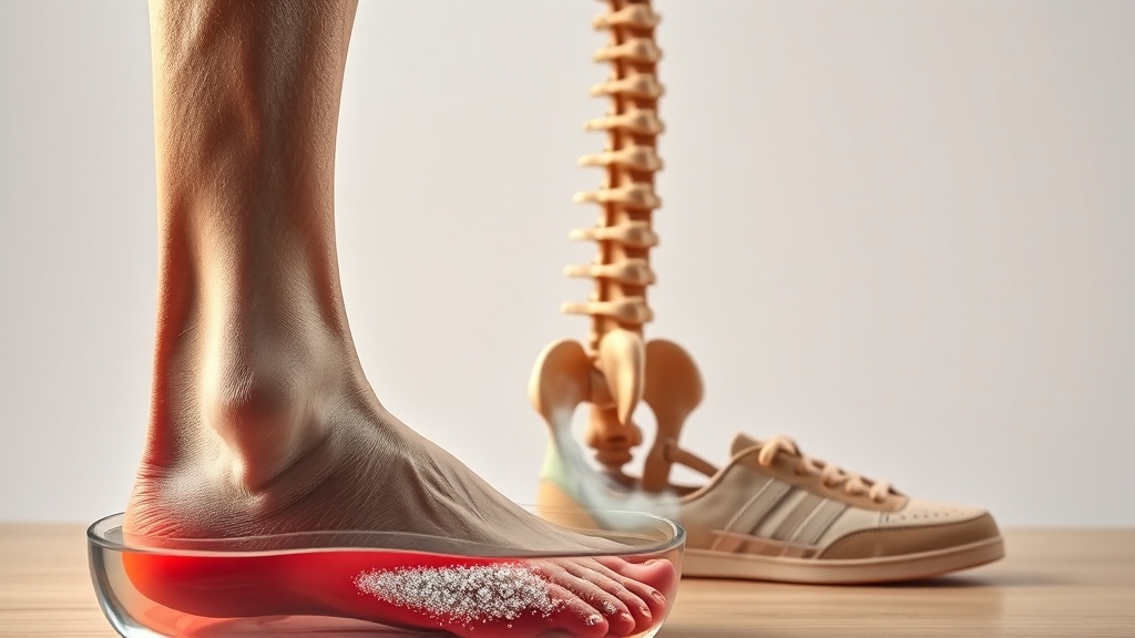 족저근막염 방치 시 문제점 (realistic 스타일)