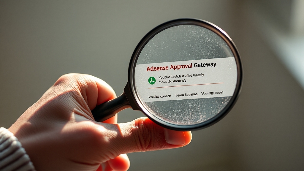애드센스 승인 과정 및 검토 (realistic 스타일)