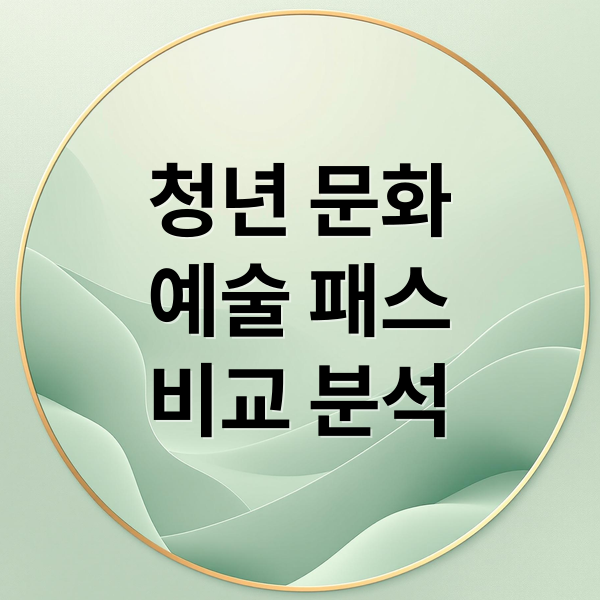 청년 문화예술 패스비교 분석 (문화누리카드/청년 문화예술패스)