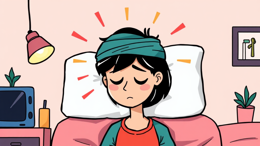 두통 유발 요인, 꼼꼼히 파악! (cartoon 스타일)