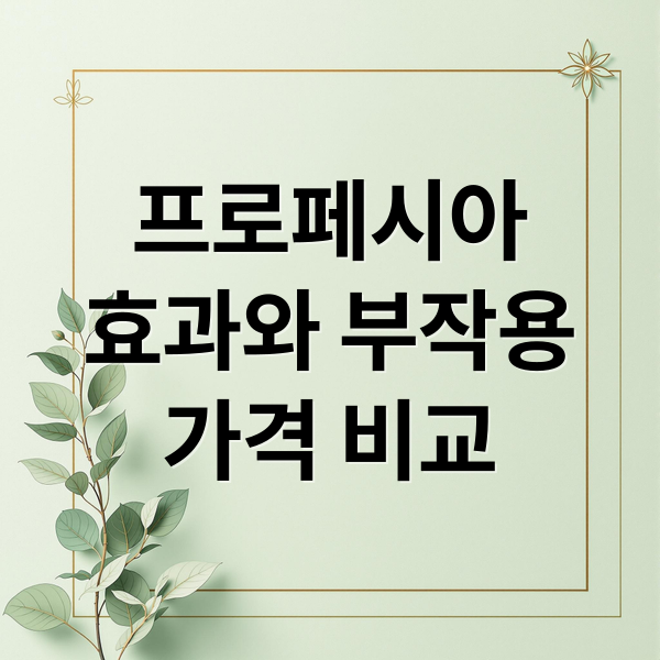 프로페시아
효과와 부작용
가격 비교 (프로페시아)