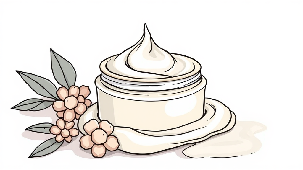 촉촉함의 비밀: 제형과 사용감 파헤치기 (illustration 스타일)