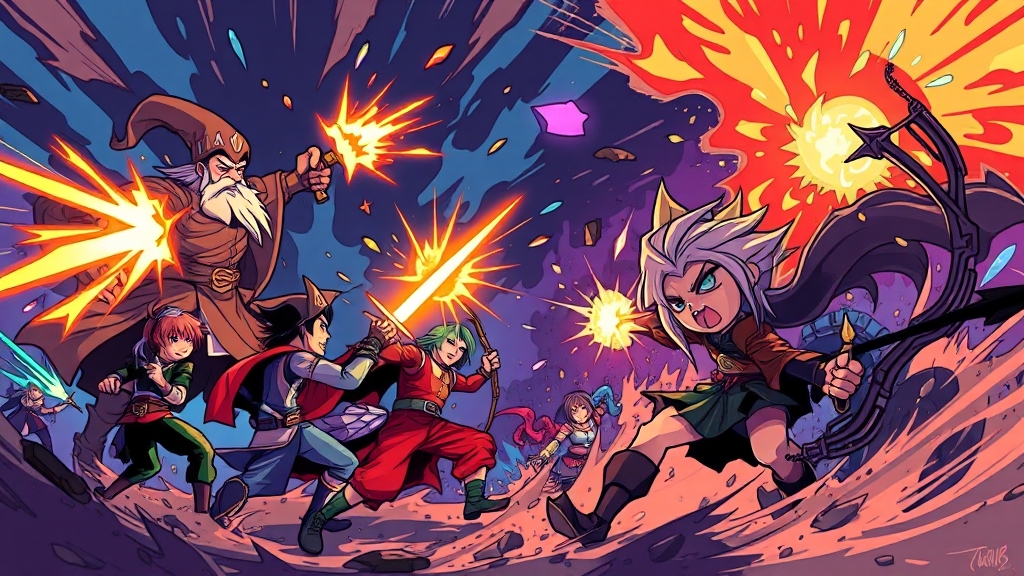 전투 시스템 파헤치기 (cartoon 스타일)