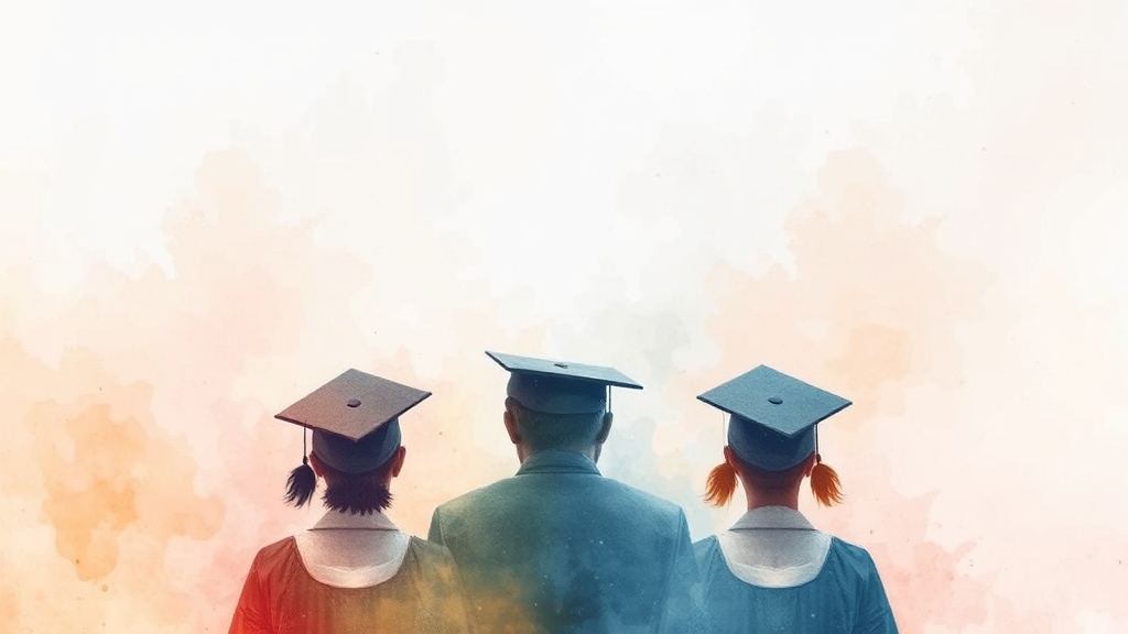 학점은행제 활용법 (watercolor 스타일)