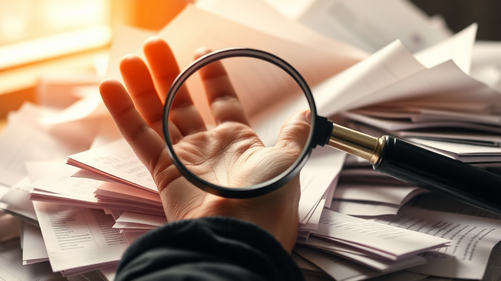 필요 서류, 미리 준비하세요! (realistic 스타일)