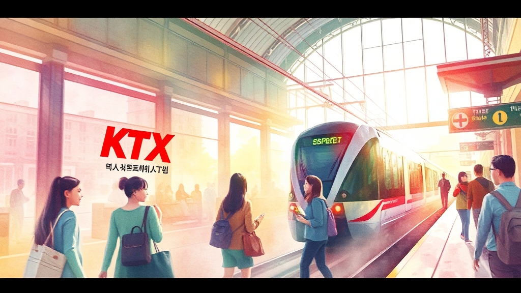 KTX, SRT 예매 방법 (watercolor 스타일)