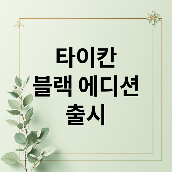 타이칸
블랙 에디션
출시 (포르쉐 타이칸 블랙 에디션)
