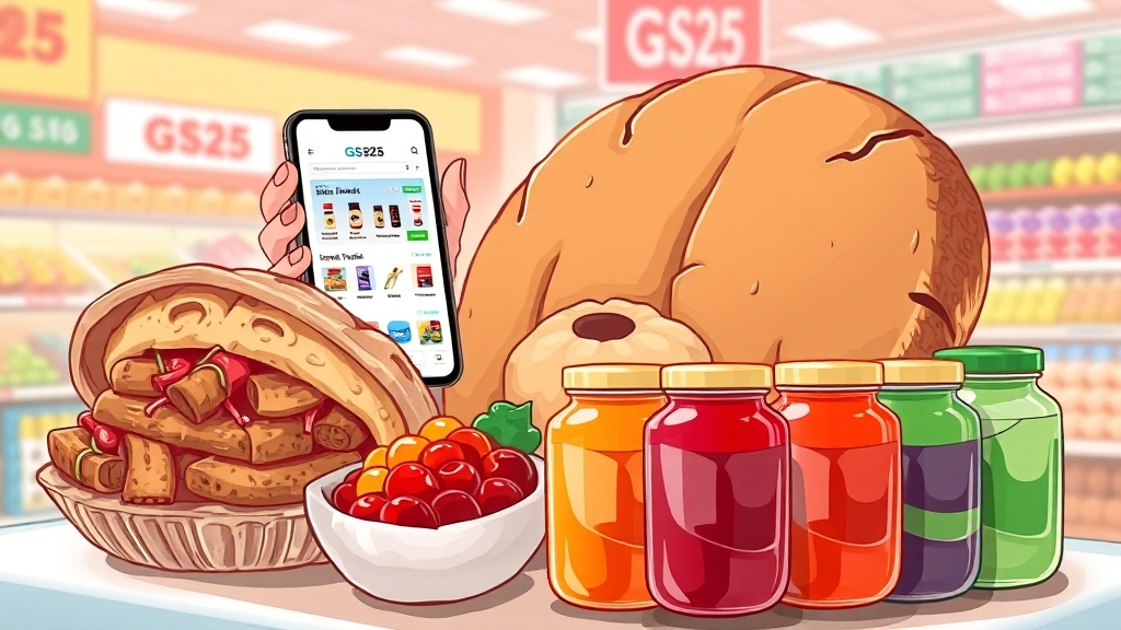 GS25 인기 상품 재고 현황 (illustration 스타일)