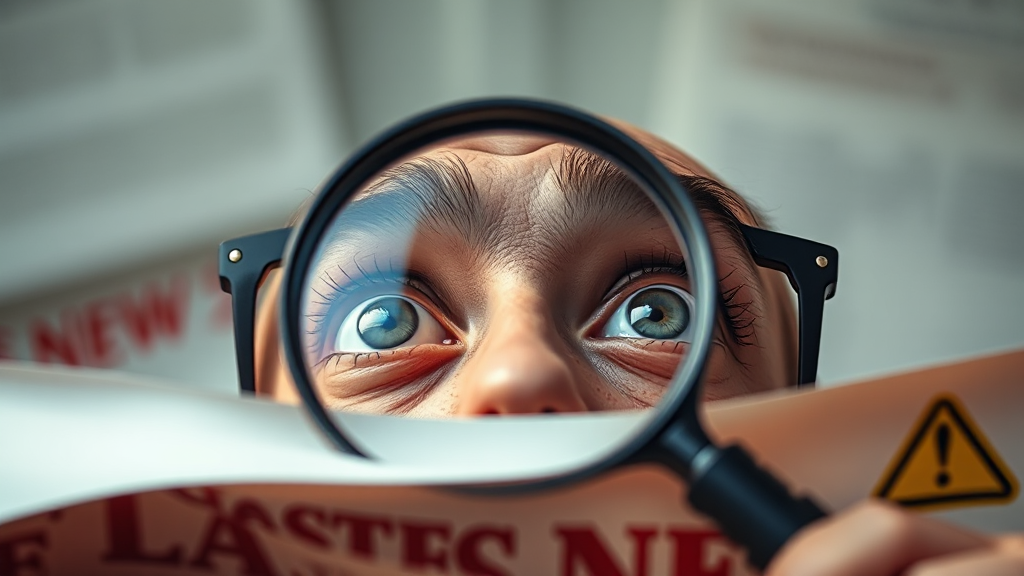 가짜 뉴스 예방 및 대처법 (realistic 스타일)