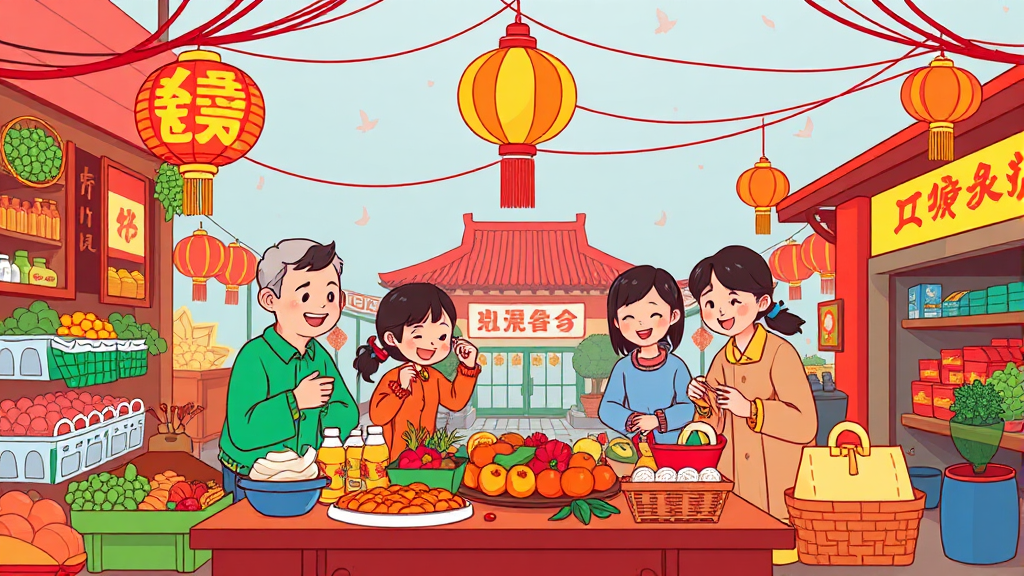 설날 차례상 비용 및 물가 동향 (cartoon 스타일)