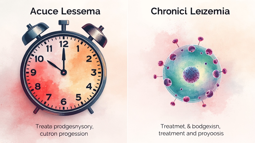 급성 vs 만성: 종류별 특징 비교 (watercolor 스타일)