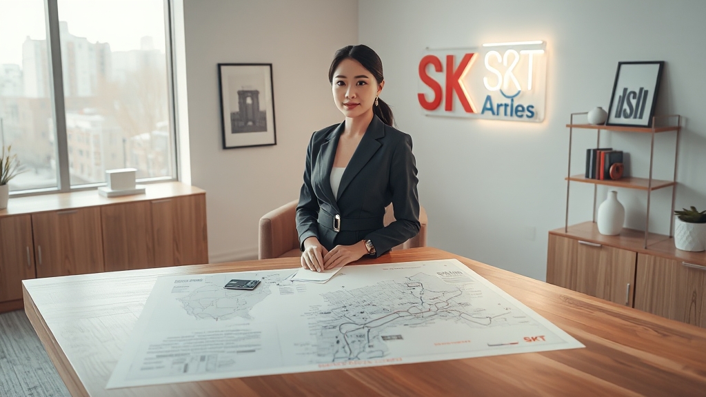 SKT 서비스 문제 해결 및 대리점 안내 (realistic 스타일)