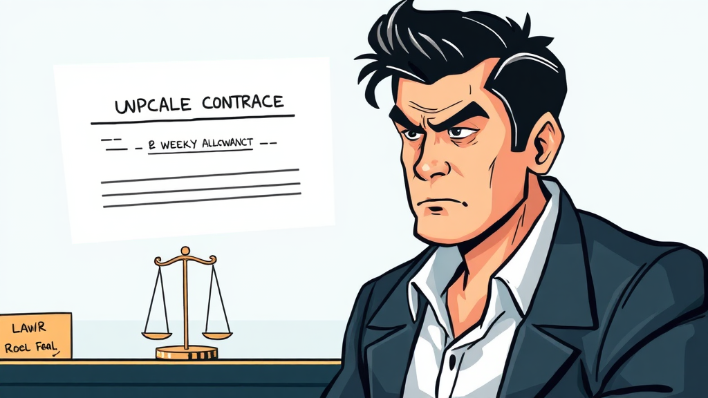 주휴수당 관련 분쟁 및 해결 (illustration 스타일)