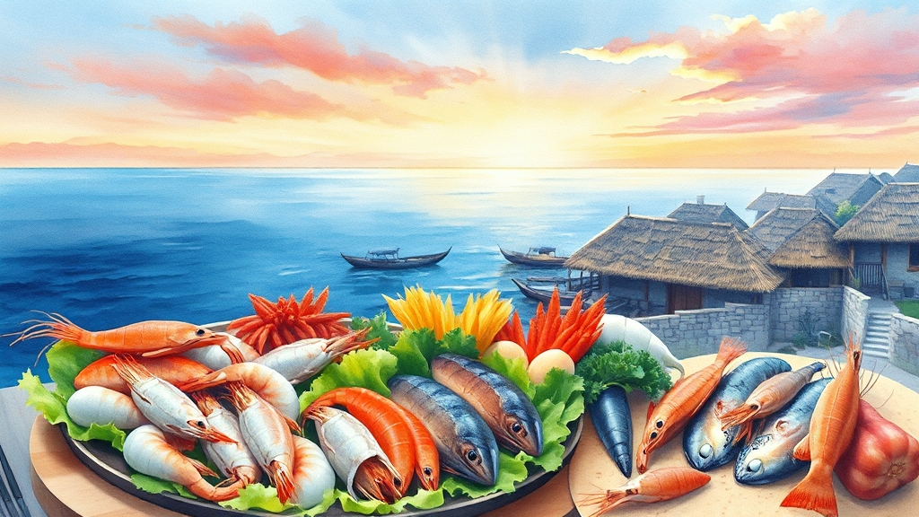 하조대 어촌계 회센터, 싱싱함이 살아있네! (watercolor 스타일)