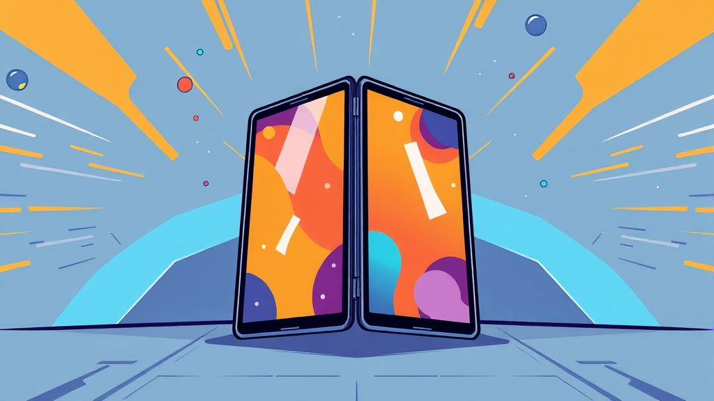 새로운 폴더블폰 시대 개막 (cartoon 스타일)