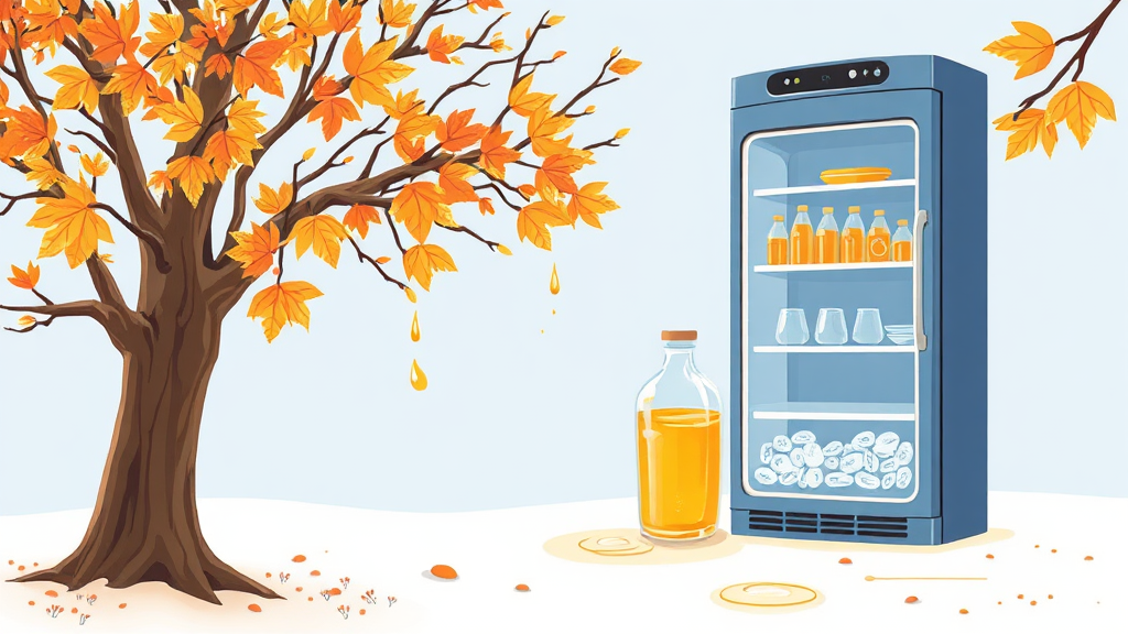 가래나무 수액, 어떻게 채취하고 보관할까? (illustration 스타일)