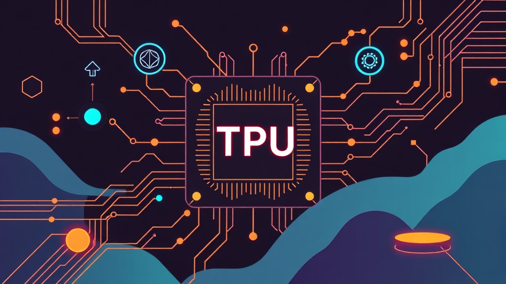 TPU, AI 연산 속도 향상의 핵심 (illustration 스타일)