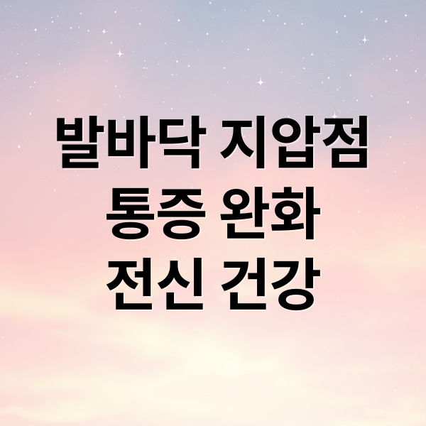 발바닥 지압점
통증 완화
전신 건강 (발바닥 지압점)