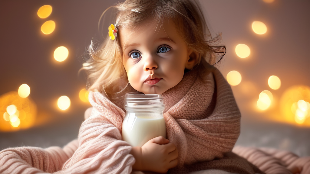 유아 유산균, 언제 어떻게 먹여야 할까요? (realistic 스타일)