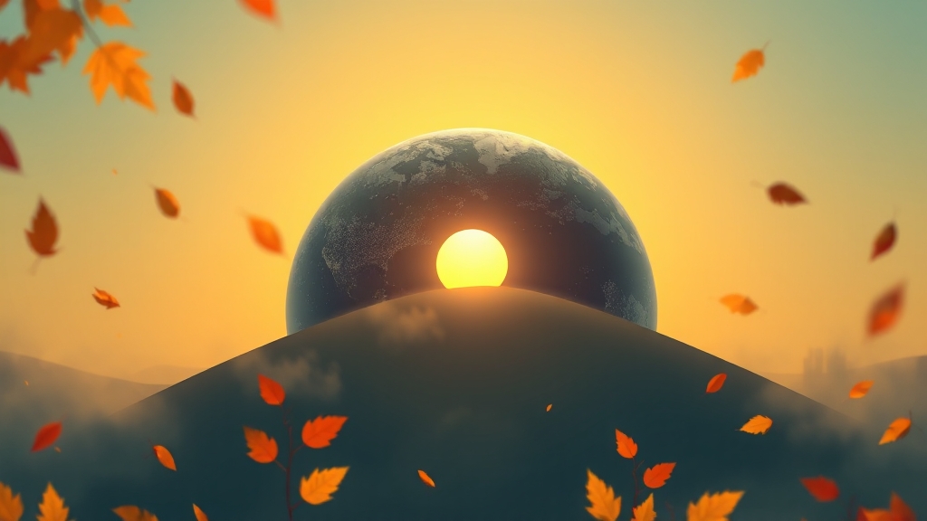 추분의 과학적 의미와 현상 (illustration 스타일)