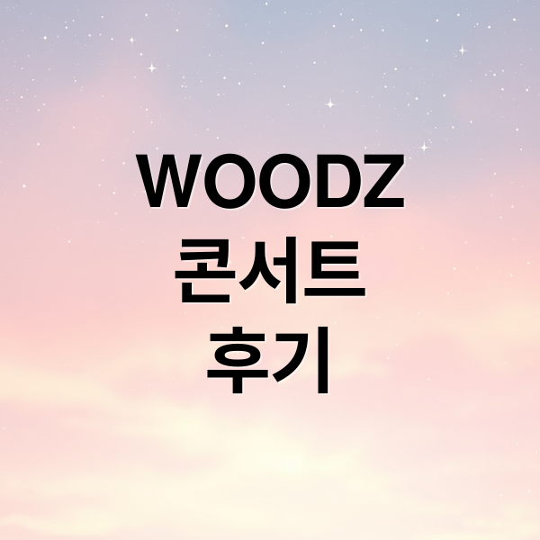 WOODZ
콘서트
후기 (우즈 드라우닝 추석 음식 힐링)