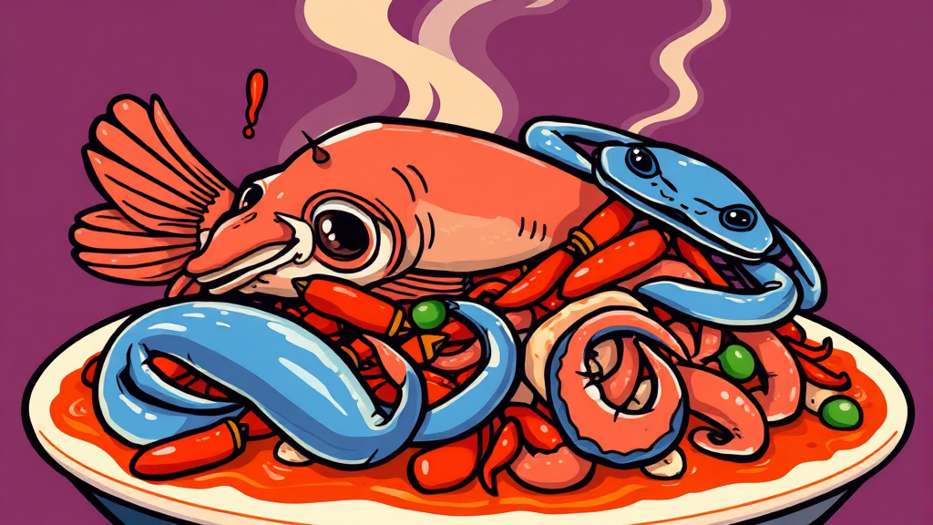 아구찜 맛, 맵기 조절 핵심 리뷰 (cartoon 스타일)