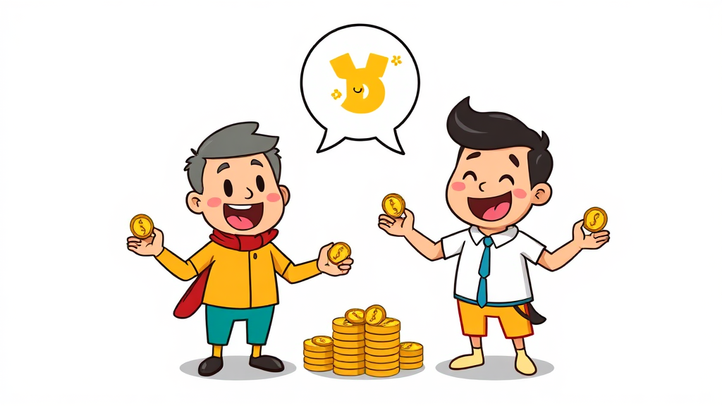 홈택스 vs 삼쩜삼 (cartoon 스타일)