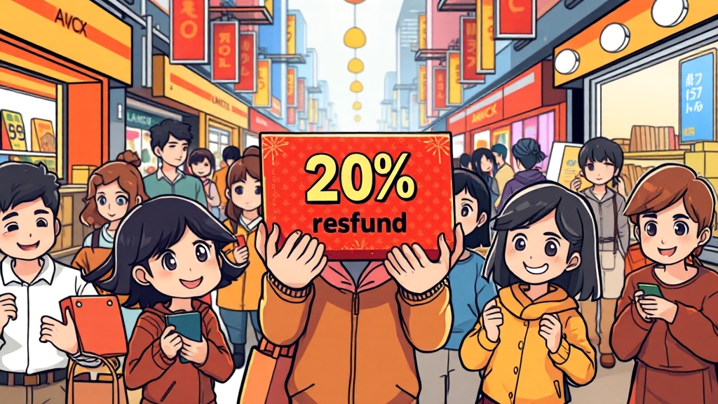 환급 이벤트 및 꿀팁 (cartoon 스타일)