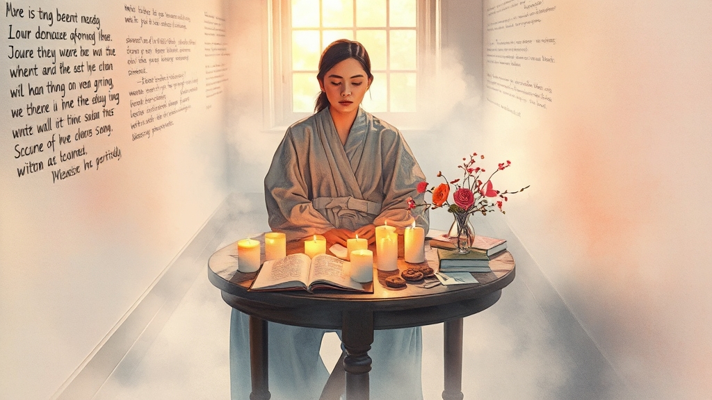 문자를 이용한 조문 (watercolor 스타일)