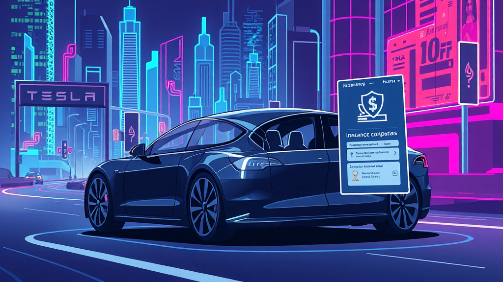 테슬라 모델별 보험료 및 절감 팁 (illustration 스타일)
