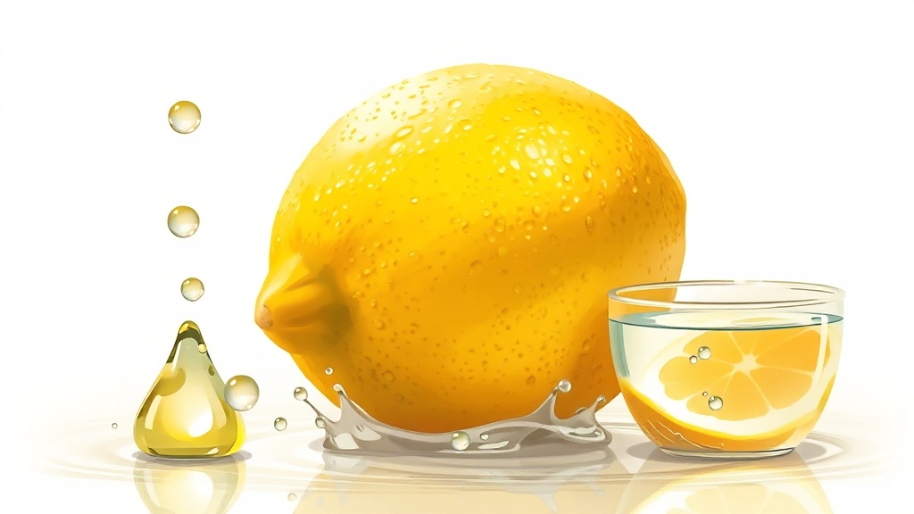 레몬즙 vs 레몬수, 뭐가 좋을까요? (illustration 스타일)