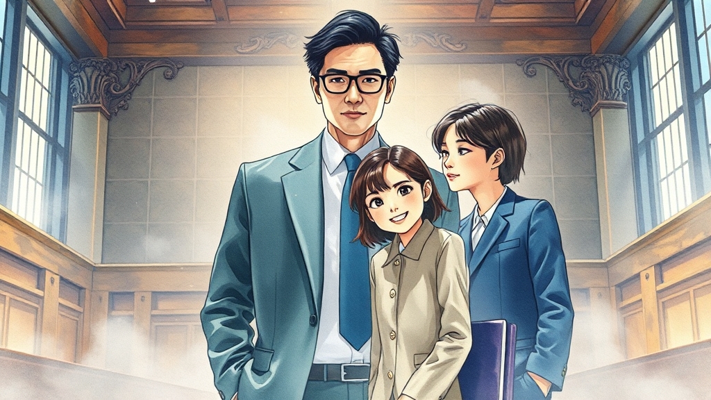 주요 출연진 소개 (watercolor 스타일)