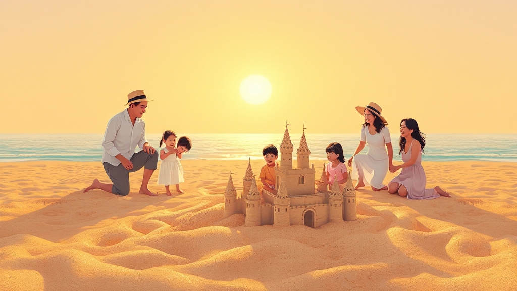 속초 해변 & 해수욕장 (illustration 스타일)