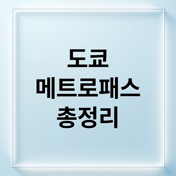 도쿄
메트로패스
총정리 (도쿄 메트로 패스 24 48 72시간)