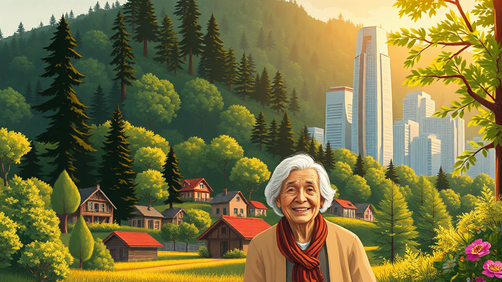 도심형 vs 전원형, 나에게 맞는 곳은? (illustration 스타일)