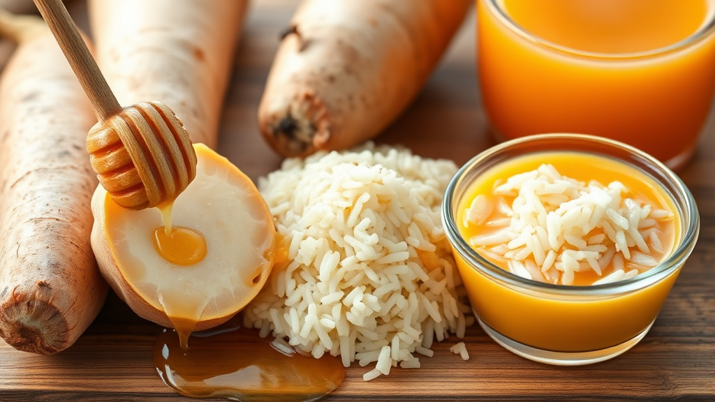 마, 이렇게 먹으면 더 맛있어요! (realistic 스타일)