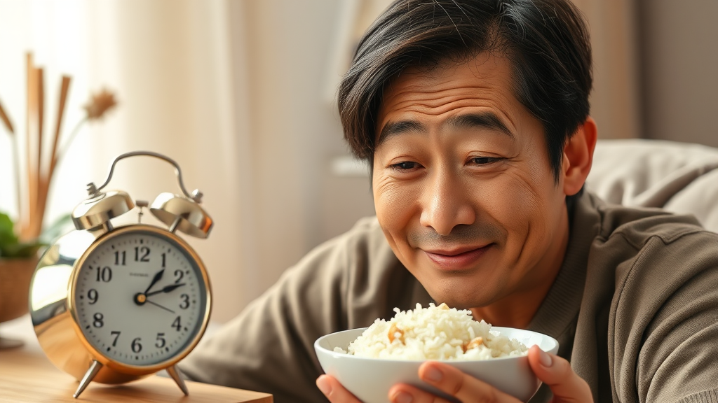 두통 예방, 규칙적인 생활이 답 (realistic 스타일)