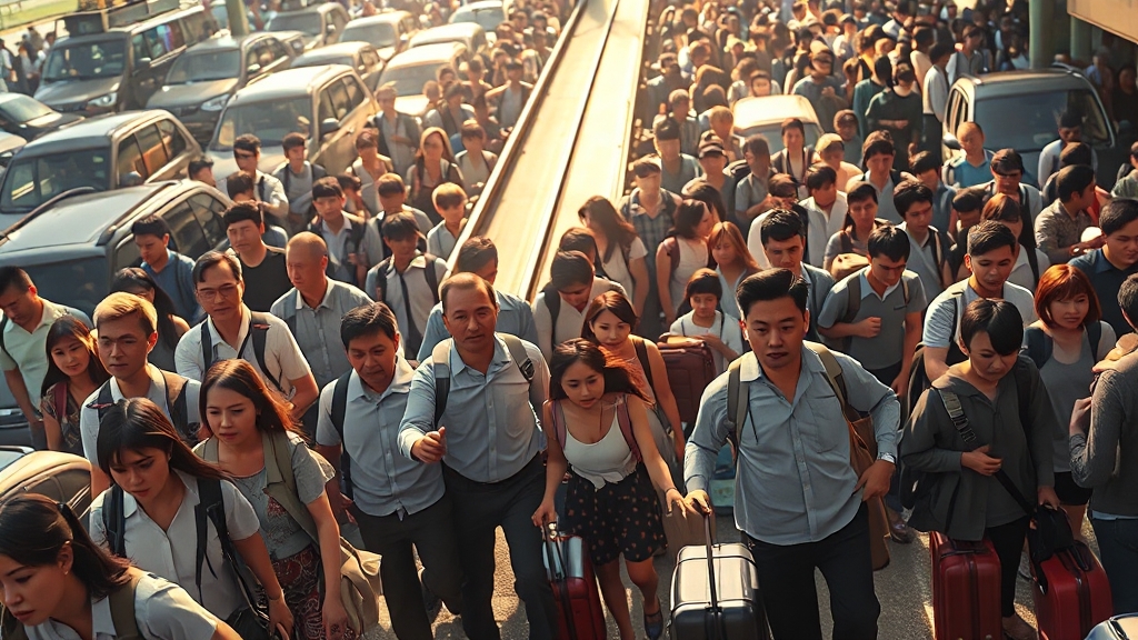 공항 주차 및 교통 정보 (realistic 스타일)