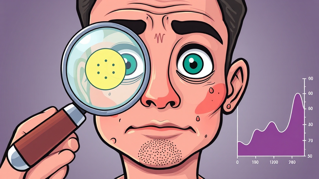 피지선 증식증 원인 (cartoon 스타일)