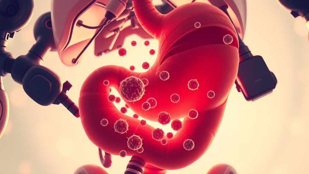 위암 치료 옵션과 최신 치료법 (illustration 스타일)