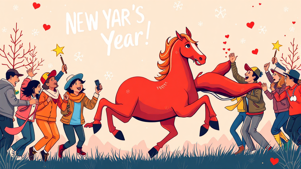 친구/지인을 위한 새해 인사말 (illustration 스타일)