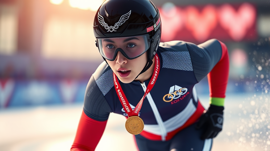 김길리 선수: 팬들이 기대하는 그녀의 다음 행보 (realistic 스타일)