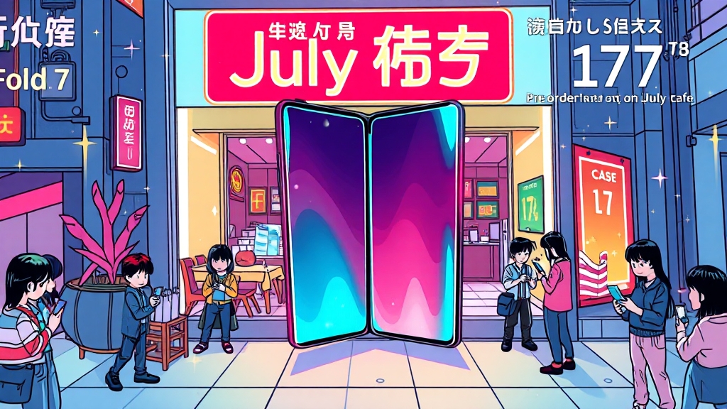 폴드7 사전예약 일정 및 혜택 (cartoon 스타일)